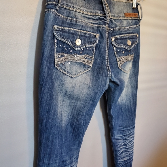 Almost Famous Ripped Denim Skinny Jeans - Size 3 - Picture 9 of 12